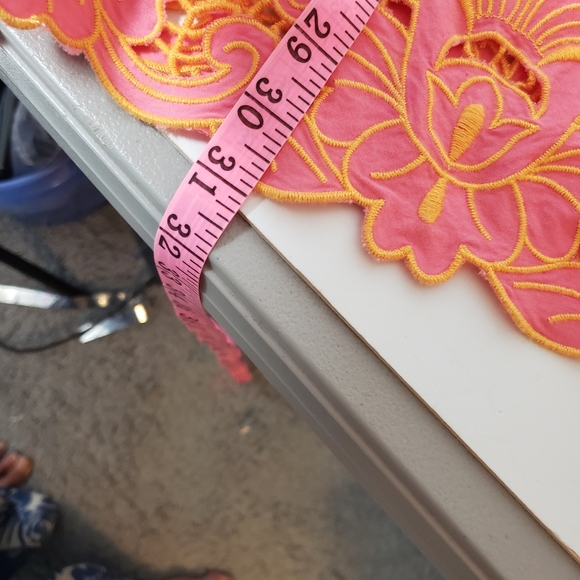 Anthropologie Smocked Waist Embroidered Cutwork Hem Maxi Skirt XL Tropical Vacay - Picture 13 of 15